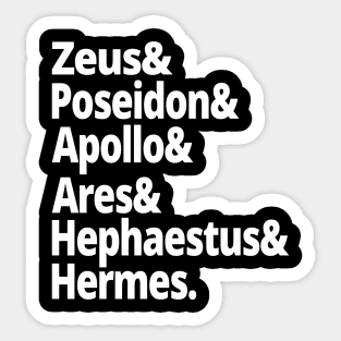 Greek Mythology Zeus Poseidon Apollo Ares Hephaestus Hermes Greek Myths Sticker